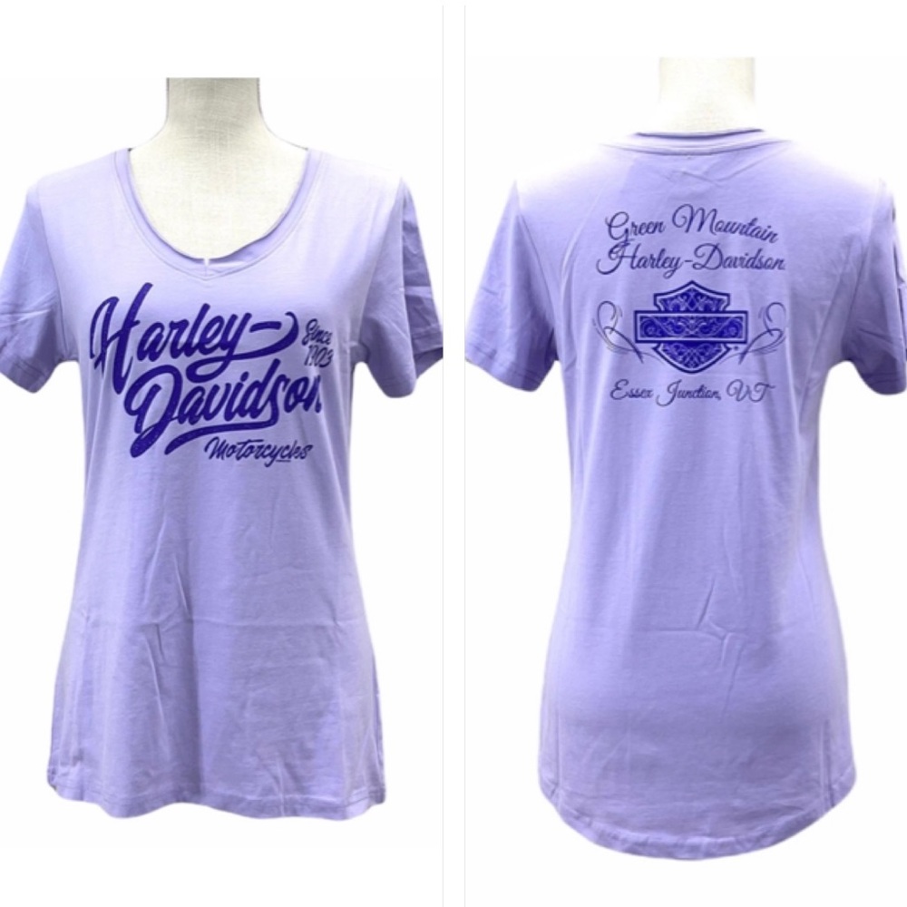 NWT HARLEY-DAVIDSON Purple Short Sleeve Women’s Tee Shirt Size Small